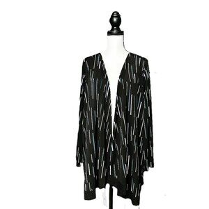 CJ Banks Plus Size 2X Duster/Cardigan With Crochet Detail On The Hem